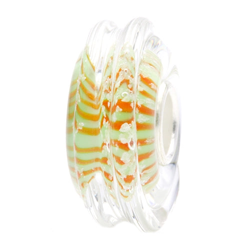 Ogerbeads Poison Pumpkin Moonlight Magic Light green; orange glass Bead by The Alternative Bead. Your official Ogerbeads Retailer from Germany