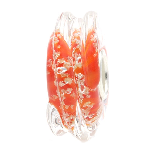 Ogerbeads Bloody Pumpkin Moonlight Magic Light orange; glow-in-the-dark glass Bead by The Alternative Bead. Your official Ogerbeads Retailer from Germany