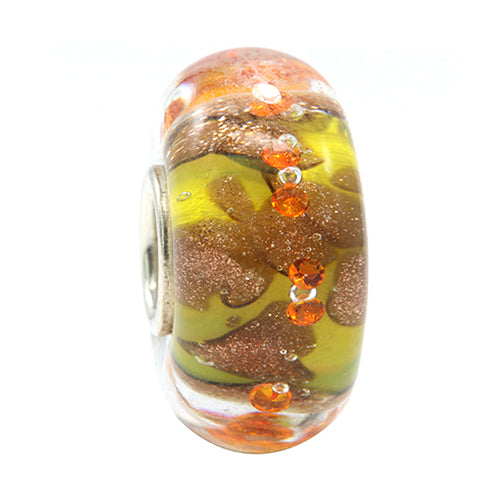 Ogerbeads Uranium Yellow Diamonds Pixiedust yellow; orange; gold glass Bead by The Alternative Bead. Your official Ogerbeads Retailer from Germany