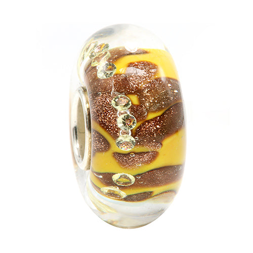 Ogerbeads Yellow Diamonds Pixiedust yellow; gold glass Bead by The Alternative Bead. Your official Ogerbeads Retailer from Germany