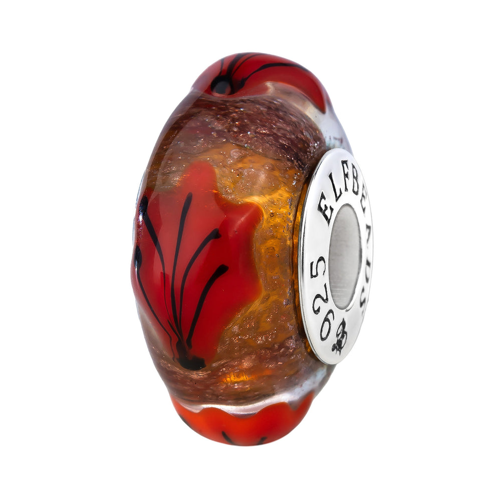 Elfbeads Oak Leaves Sunset Golddust (G230923) glass Charm - The Alternative Bead official German Retailer. Buy 4 get 5 - free DHL Shipping for all orders above 150€