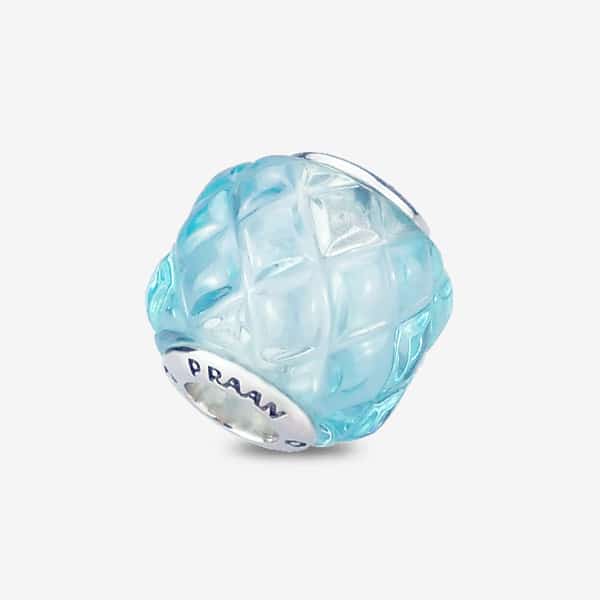Praan Ocean Blue Studded Pin Pyramid Crystalline Charm blue glass Bead by The Alternative Bead. Your official Praan Retailer from Germany