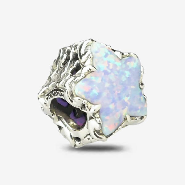 Praan Opalescent Stardust Under the Sea Charm blue sterling-silver Bead by The Alternative Bead. Your official Praan Retailer from Germany