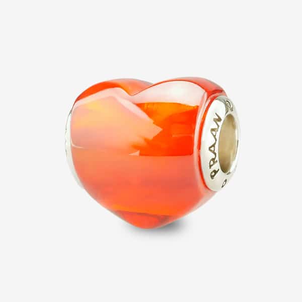 Praan Lava Lamp Heart Charm silver sterling-silver Bead by The Alternative Bead. Your official Praan Retailer from Germany