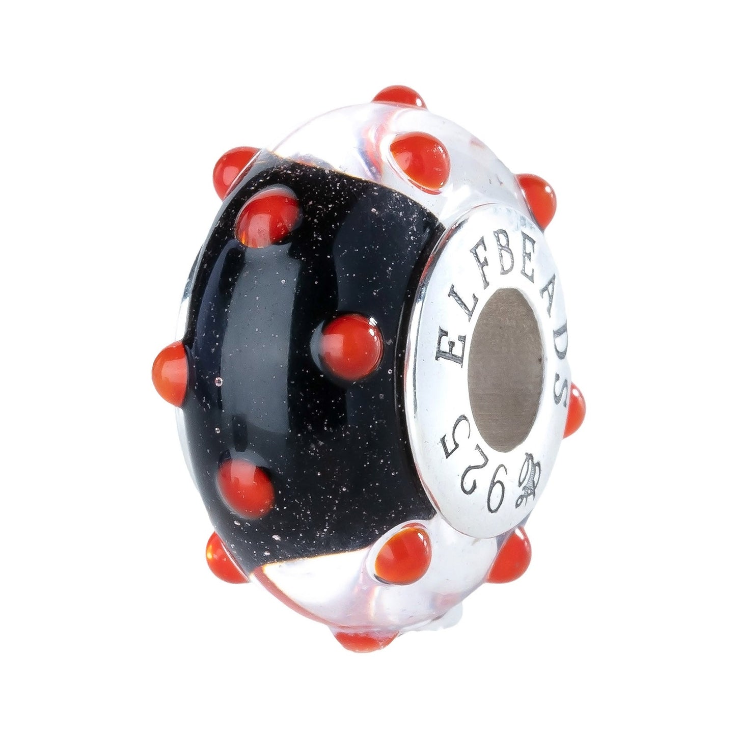 Elfbeads Orange Polka Dot glass Bead by The Alternative Bead. Your official Elfbeads Retailer from Germany