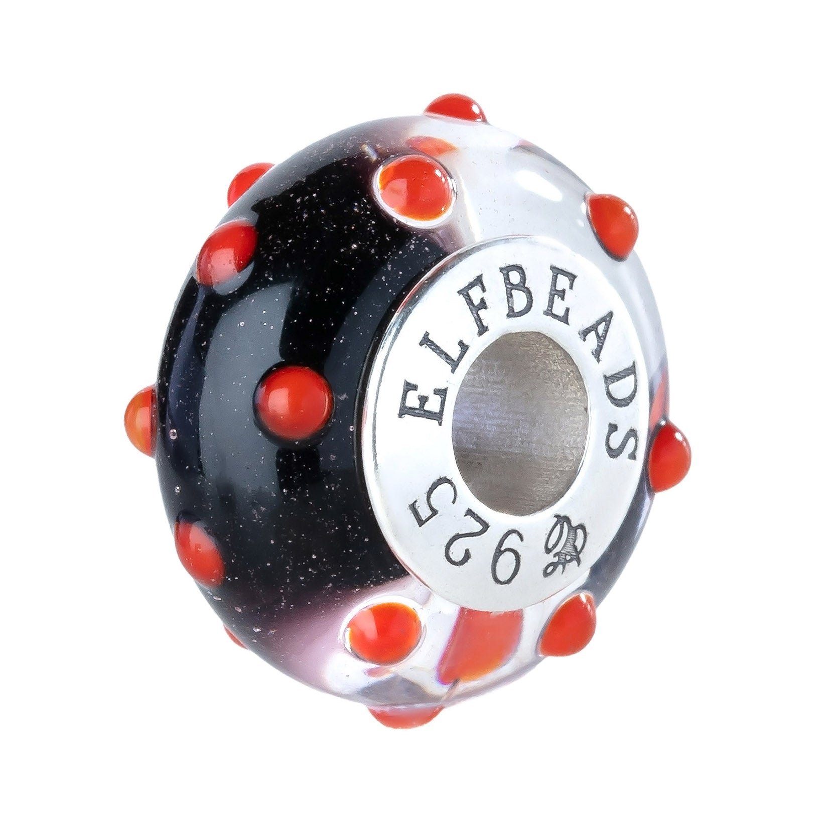 Elfbeads Orange Polka Dot  glass Bead by The Alternative Bead. Your official Elfbeads Retailer from Germany