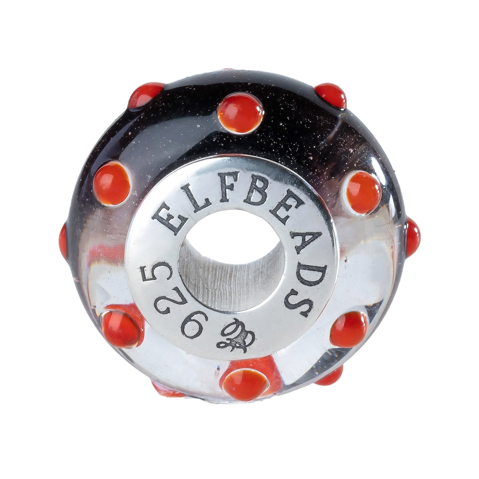 Elfbeads Orange Polka Dot  glass Bead by The Alternative Bead. Your official Elfbeads Retailer from Germany