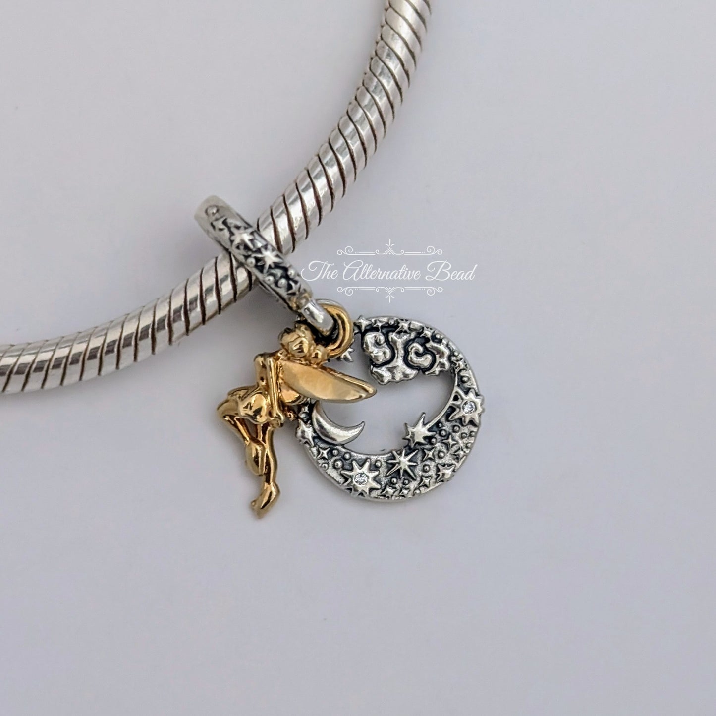 Disney x Pandora Tinker Bell Bicolor Dangle silver sterling-silver Dangle by The Alternative Bead. Your official Disney x Pandora Retailer from Germany