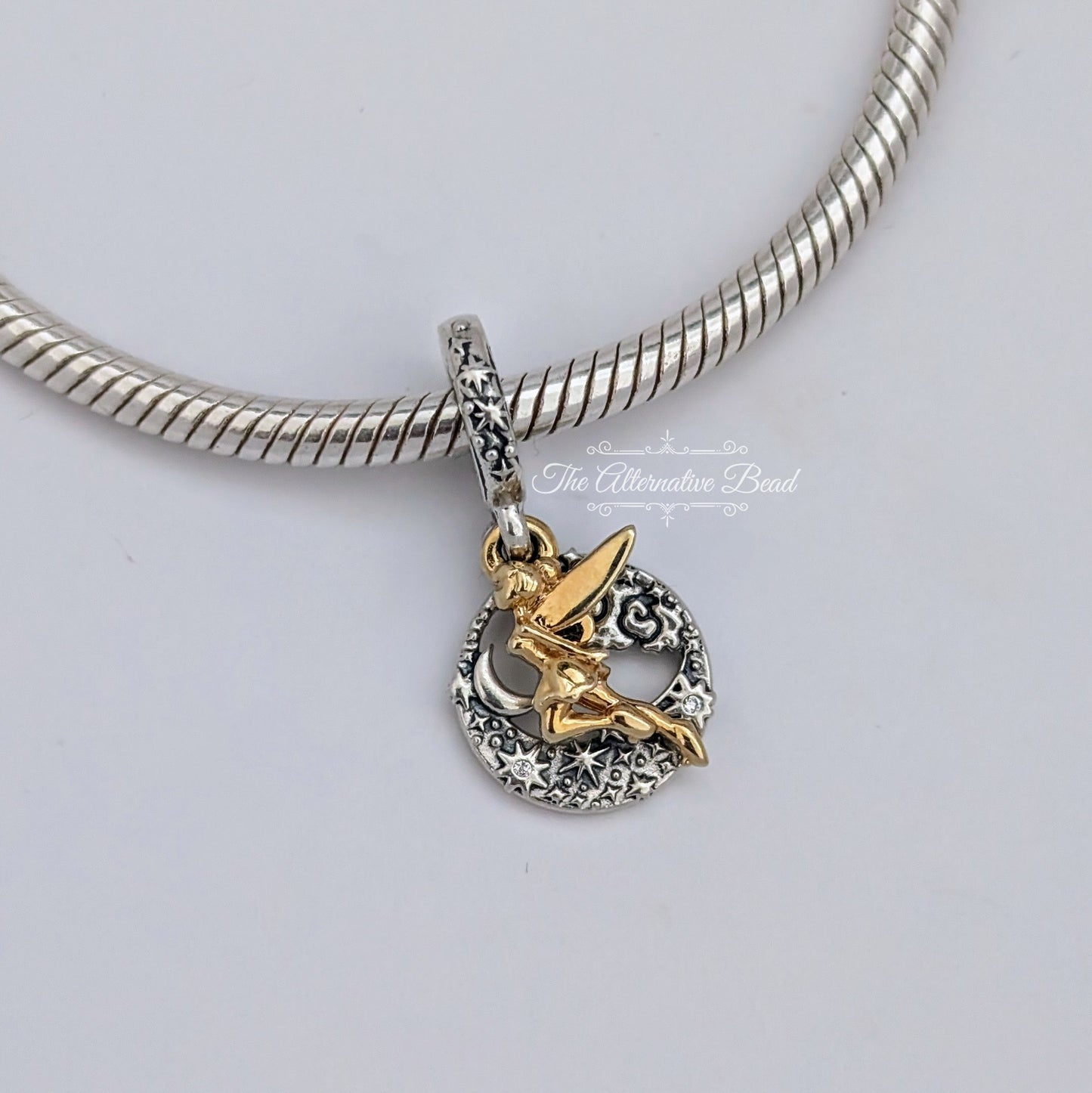 Disney x Pandora Tinker Bell Bicolor Dangle silver sterling-silver Dangle by The Alternative Bead. Your official Disney x Pandora Retailer from Germany