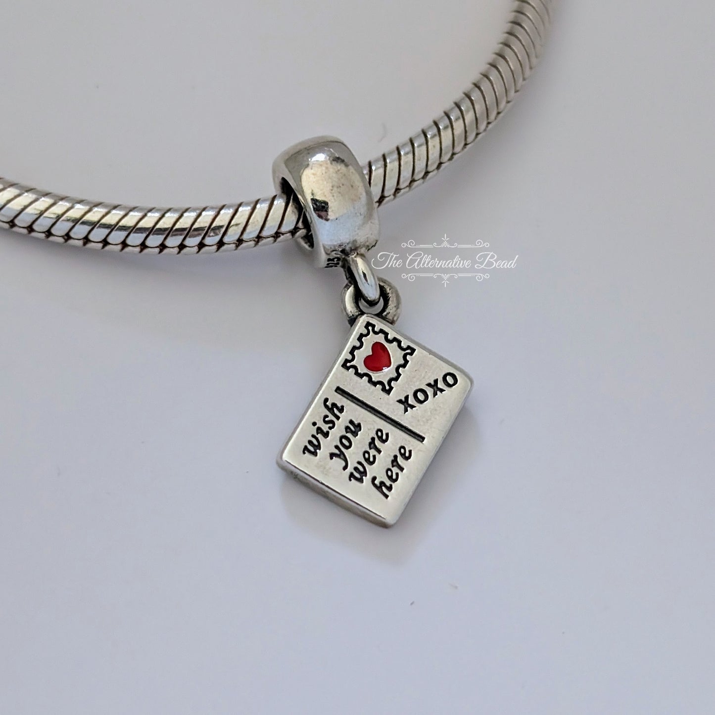 Pandora Paris Postcard Dangle white; blue; red; silver sterling-silver Dangle by The Alternative Bead. Your official Pandora Retailer from Germany