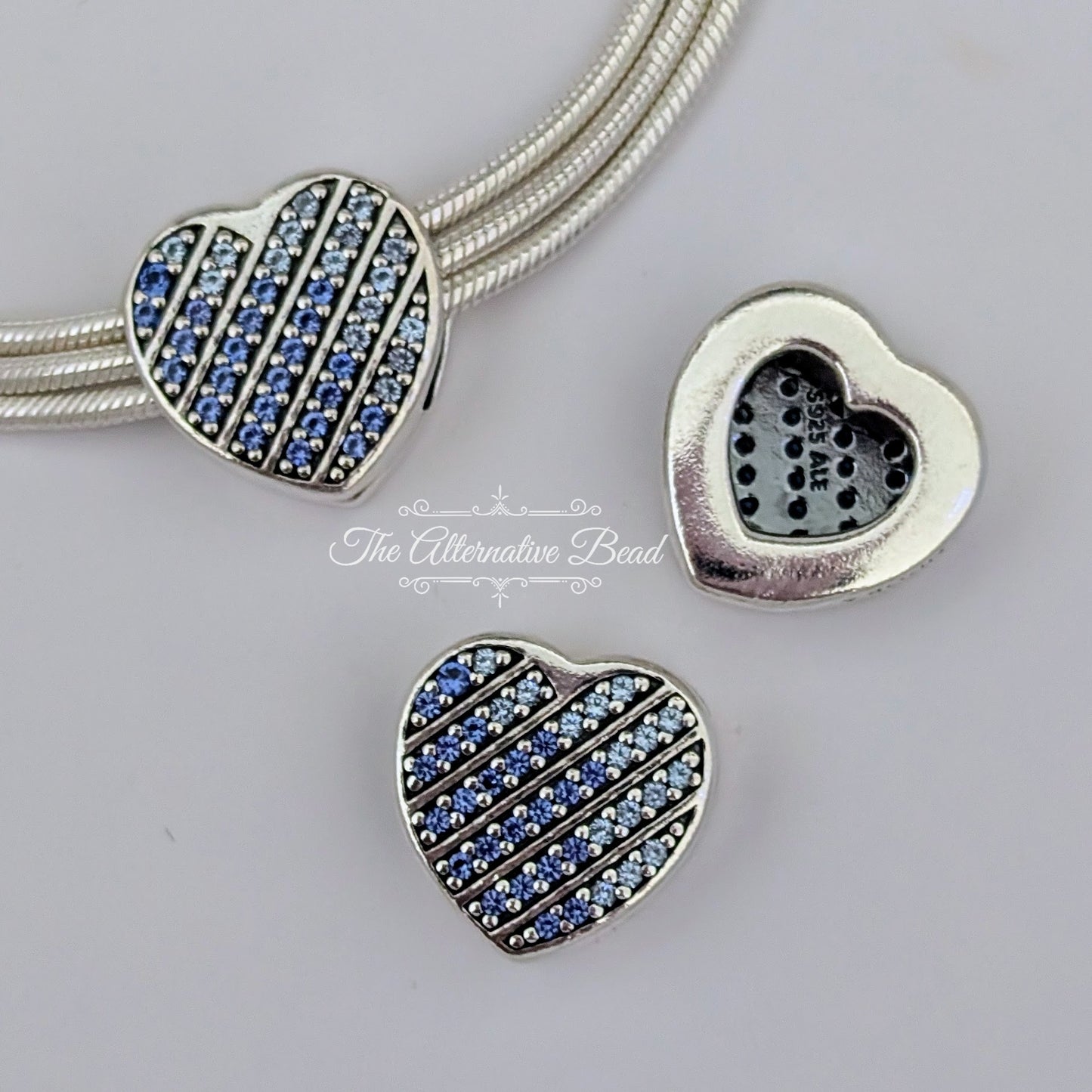 Pandora Reflexions Heart Clip blue sterling-silver Clip by The Alternative Bead. Your official Pandora Retailer from Germany