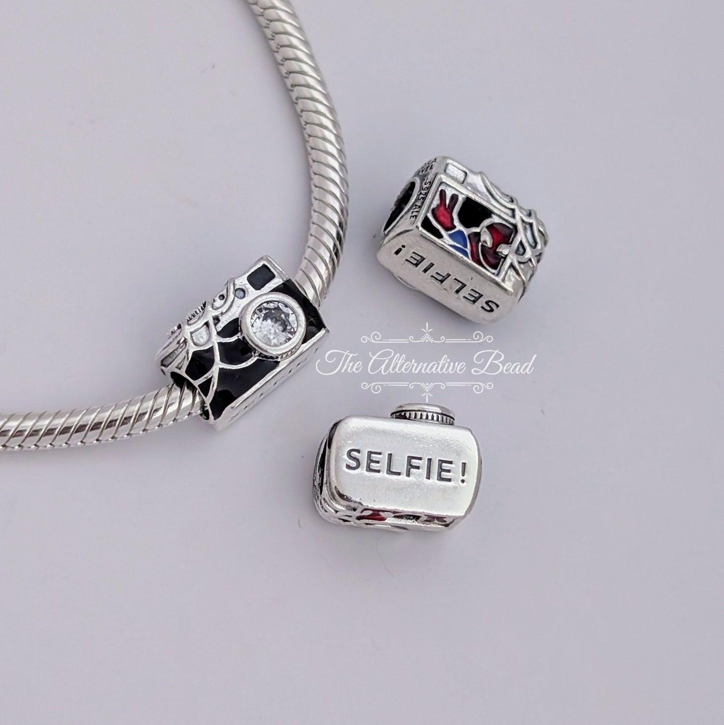 Marvel x Pandora Spider-Man Camera Selfie Charm silver; black sterling-silver Bead by The Alternative Bead. Your official Marvel x Pandora Retailer from Germany