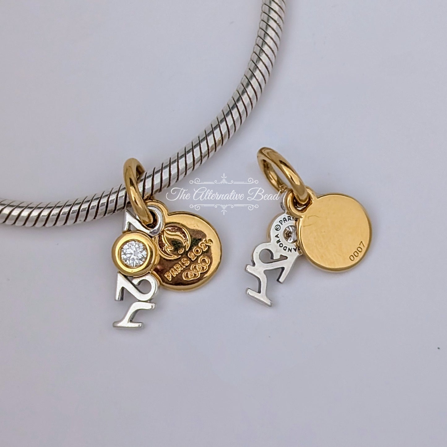 Pandora Paris Olympics 2024 Bicolor Pendant sterling-silver; gold Dangle by The Alternative Bead. Your official Pandora Retailer from Germany