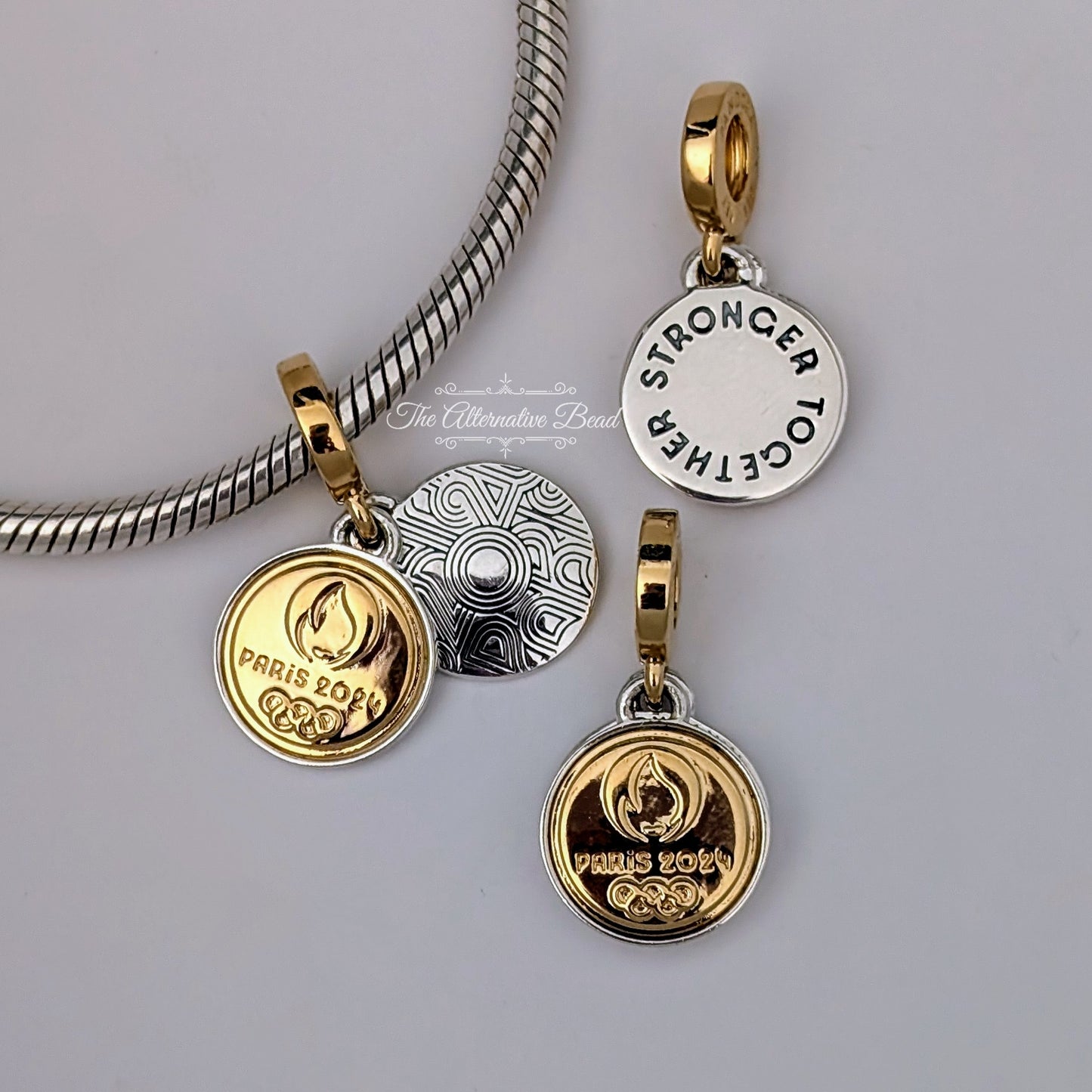 Pandora Paris Olympics 2024 Double Engravable Pendant gold; silver sterling-silver Dangle by The Alternative Bead. Your official Pandora Retailer from Germany