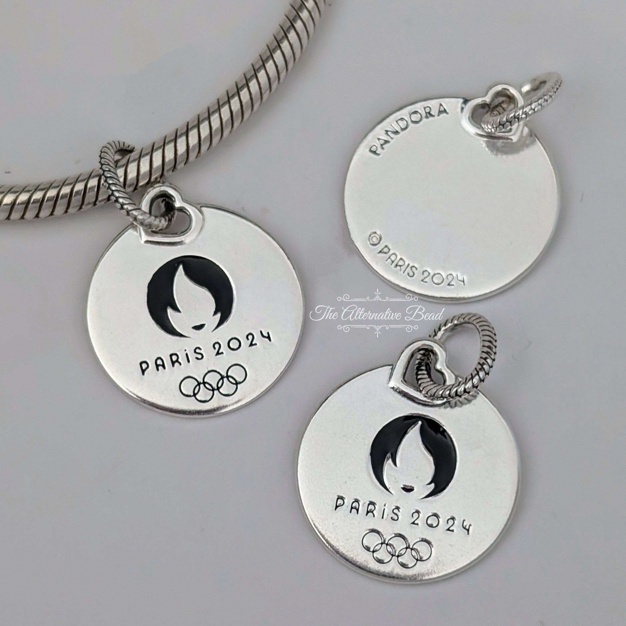 Pandora Engravable Pendant Charm Paris 2024 Olympic Games (398610C00_E001) silver sterling-silver Dangle by The Alternative Bead. Your Jewelry Retailer from Germany