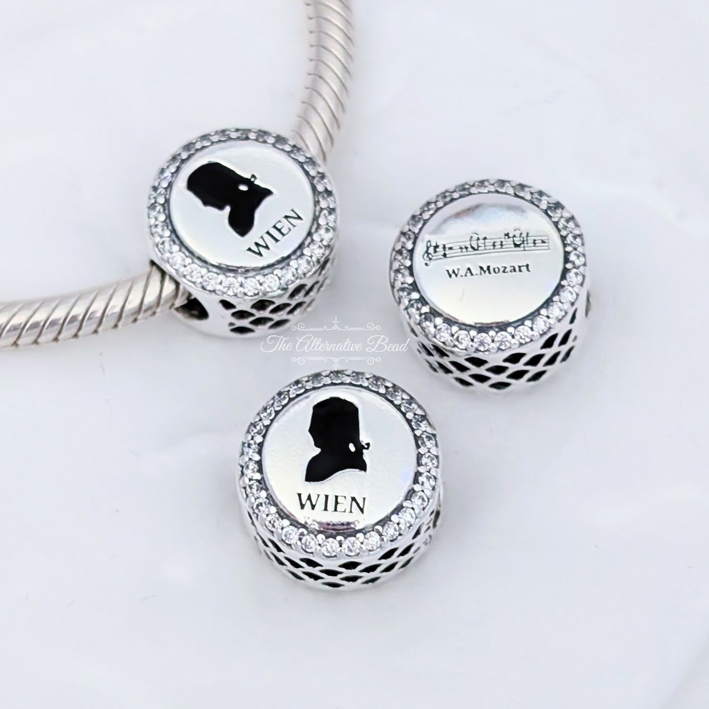 Pandora Mozartsymphonie Vienna black; silver sterling-silver Bead by The Alternative Bead. Your official Pandora Retailer from Germany