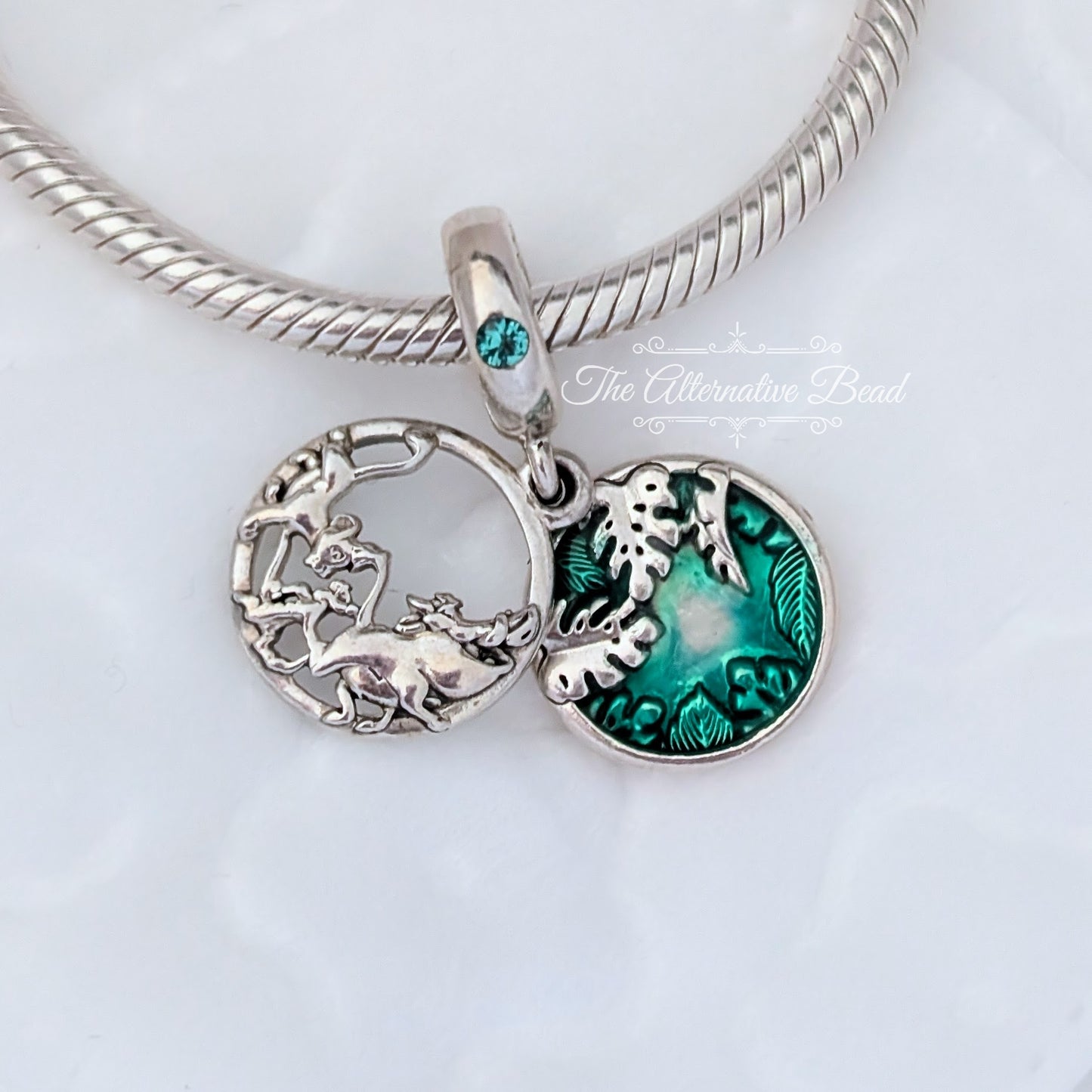 Disney x Pandora Simba, Timon and Pumbaa Dangle green sterling-silver; enamel Dangle by The Alternative Bead. Your official Disney x Pandora Retailer from Germany
