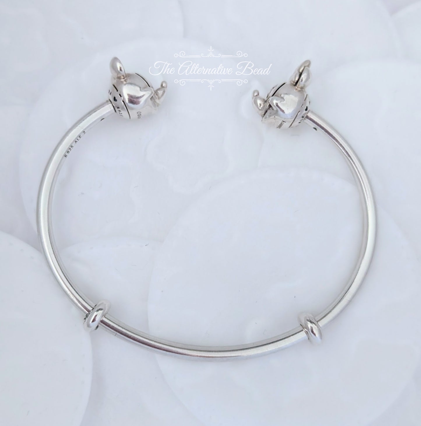 Disney x Pandora Mickey & Minnie Open Bangle silver sterling-silver Bangle by The Alternative Bead. Your official Disney x Pandora Retailer from Germany