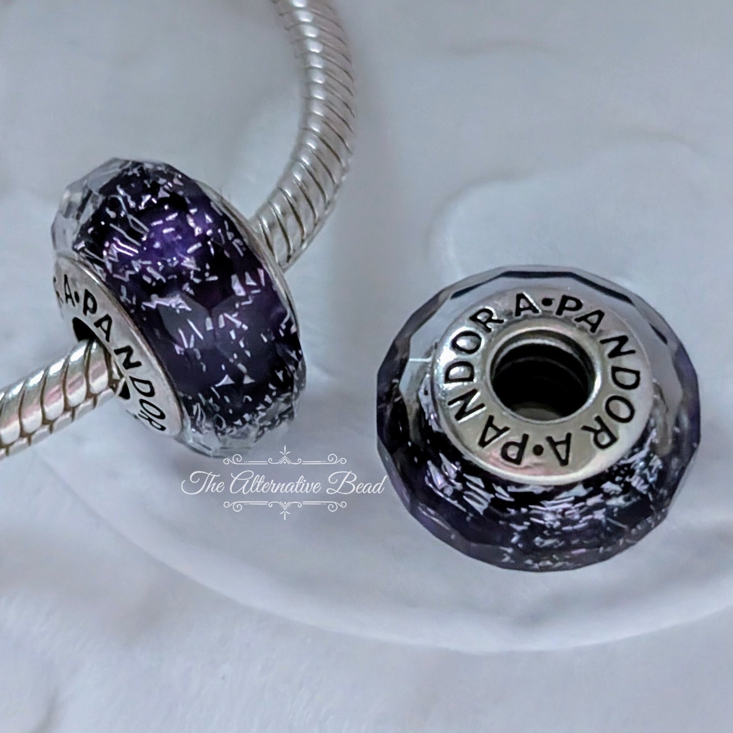 Pandora Dark Purple Shimmer Murano purple glass Bead by The Alternative Bead. Your official Pandora Retailer from Germany