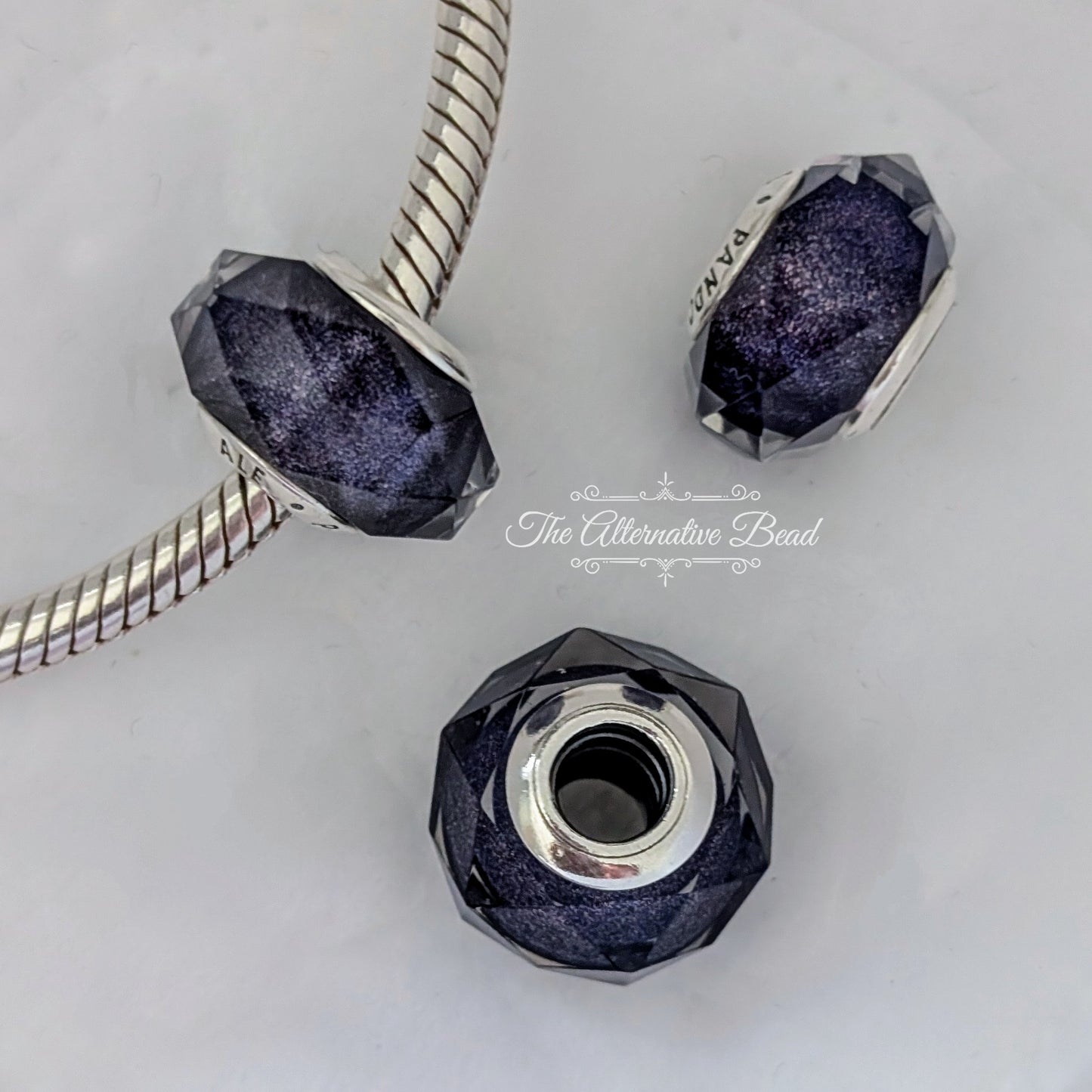 Pandora Faceted Aventurine Blue Murano purple glass Bead by The Alternative Bead. Your official Pandora Retailer from Germany