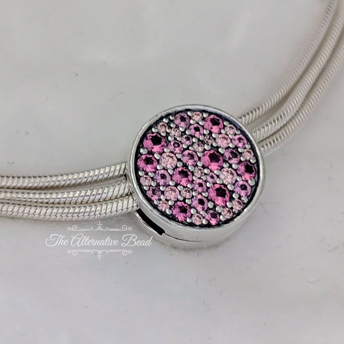 Pandora Reflexions Pink Pave Disc pink sterling-silver Bead by The Alternative Bead. Your official Pandora Retailer from Germany