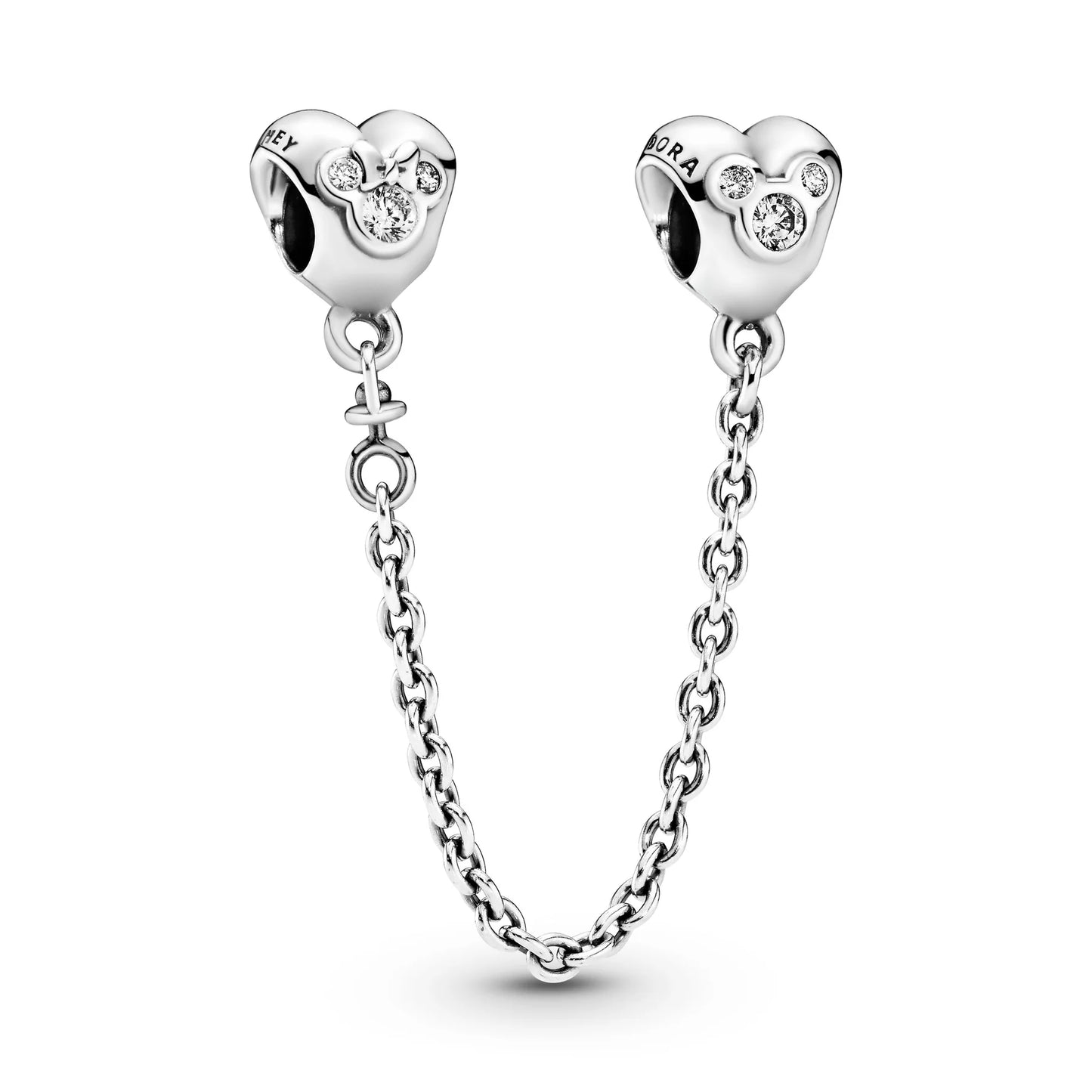 Disney x Pandora Mickey & Minnie Safety Chain with Cubic Zirconia silver sterling-silver Safety Chain by The Alternative Bead. Your official Disney x Pandora Retailer from Germany