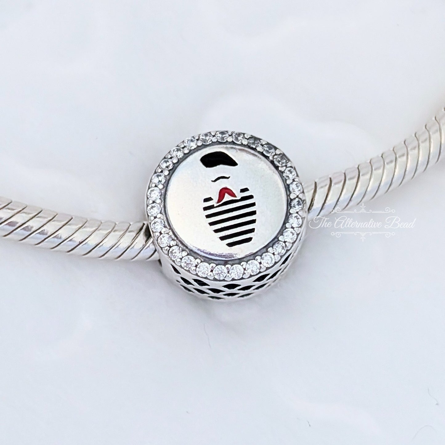 Pandora French Mime Engravable silver; black; red sterling-silver Bead by The Alternative Bead. Your official Pandora Retailer from Germany