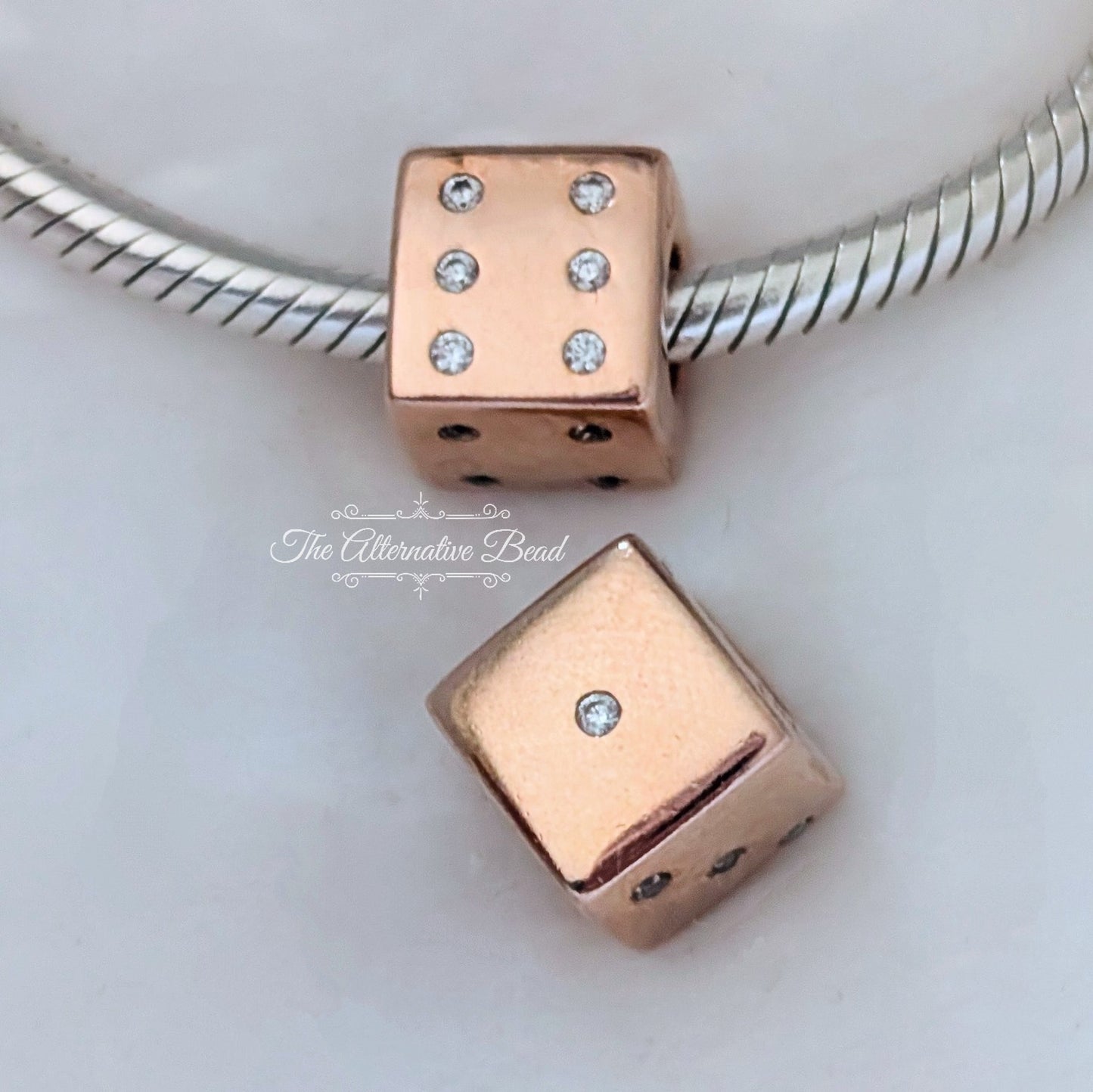 Pandora Rose Sparkling Dice Charm sterling-silver Bead by The Alternative Bead. Your official Pandora Retailer from Germany