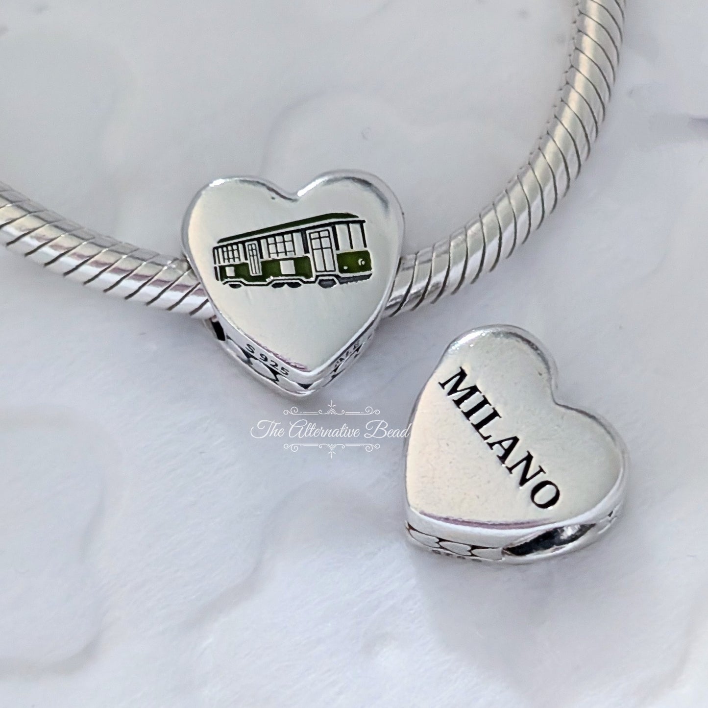Pandora Milano Heart Charm silver; yellow; black sterling-silver Bead by The Alternative Bead. Your official Pandora Retailer from Germany
