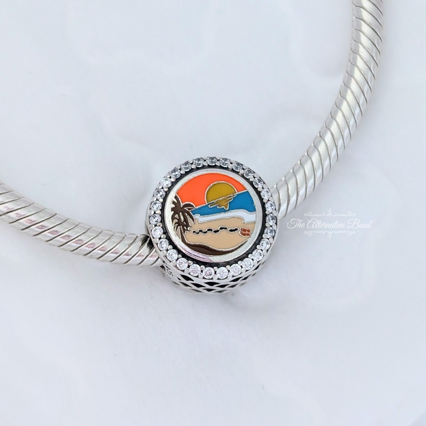 Pandora St. Marteen Charm silver; multicolor sterling-silver; enamel Bead by The Alternative Bead. Your official Pandora Retailer from Germany