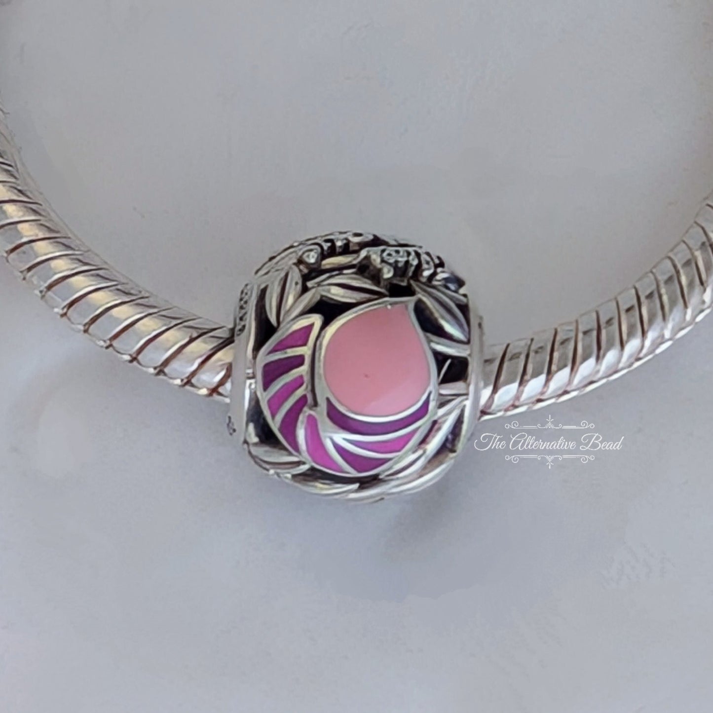 Disney x Pandora Cheshire Cat Charm silver; pink sterling-silver; enamel Bead by The Alternative Bead. Your official Disney x Pandora Retailer from Germany