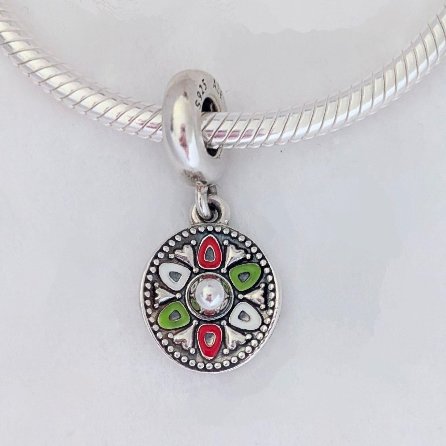 Pandora Sombrero Hat Dangle Charm white; red; black; green sterling-silver Dangle by The Alternative Bead. Your official Pandora Retailer from Germany
