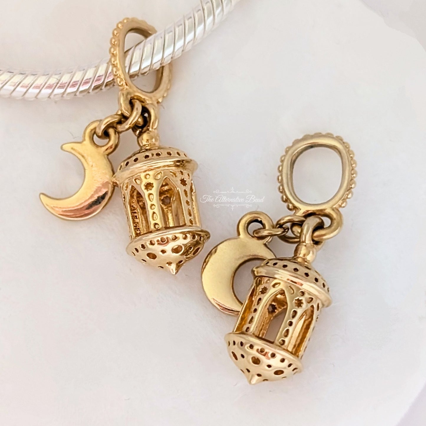 Pandora Arabian Lantern 14k gold-plated dangle gold sterling-silver; gold Dangle by The Alternative Bead. Your official Pandora Retailer from Germany