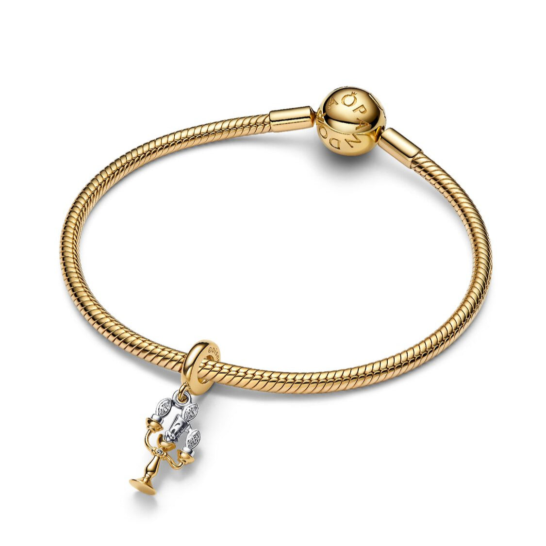Disney x Pandora Disney Beauty and the Beast Lumiere Dangle gold; silver gold-plated; sterling-silver Dangle by The Alternative Bead. Your Jewelry Retailer from Germany