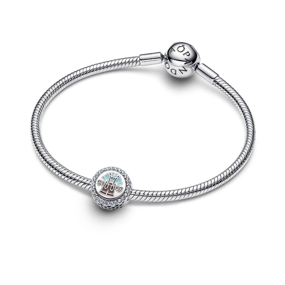 Pandora Lederhosen and Dirndl Dress Charm silver and blue and brown and pink sterling-silver and enamel Bead by The Alternative Bead. Your Jewelry Retailer from Germany
