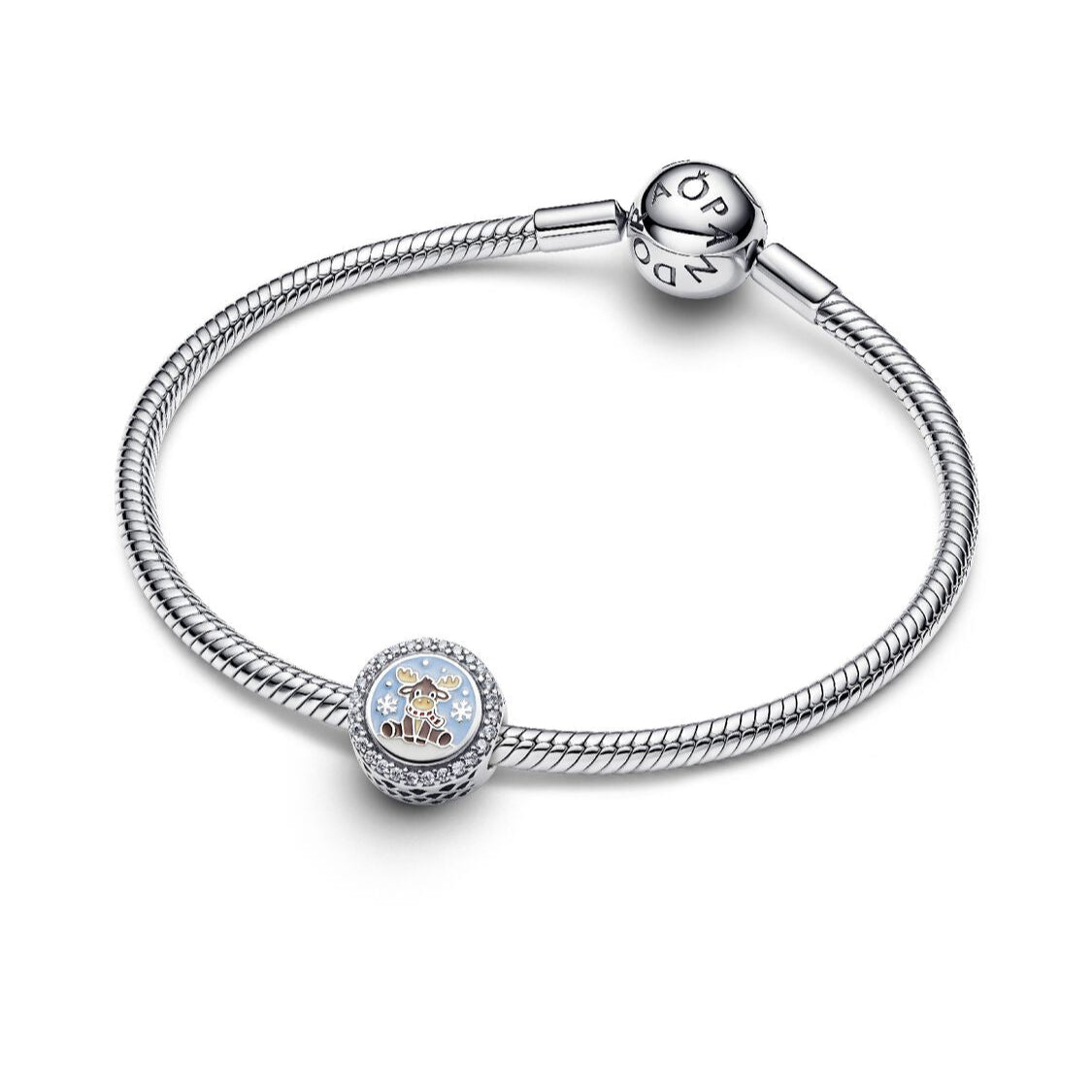 Pandora Engraveable Moose Charm blue and silver sterling-silver and enamel Bead by The Alternative Bead. Your Jewelry Retailer from Germany
