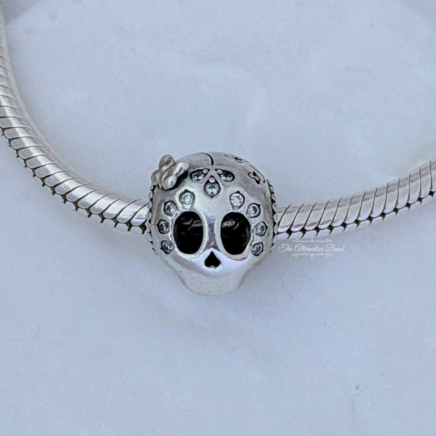 Pandora Sparkling Skull Charm silver sterling-silver Bead by The Alternative Bead. Your Jewelry Retailer from Germany