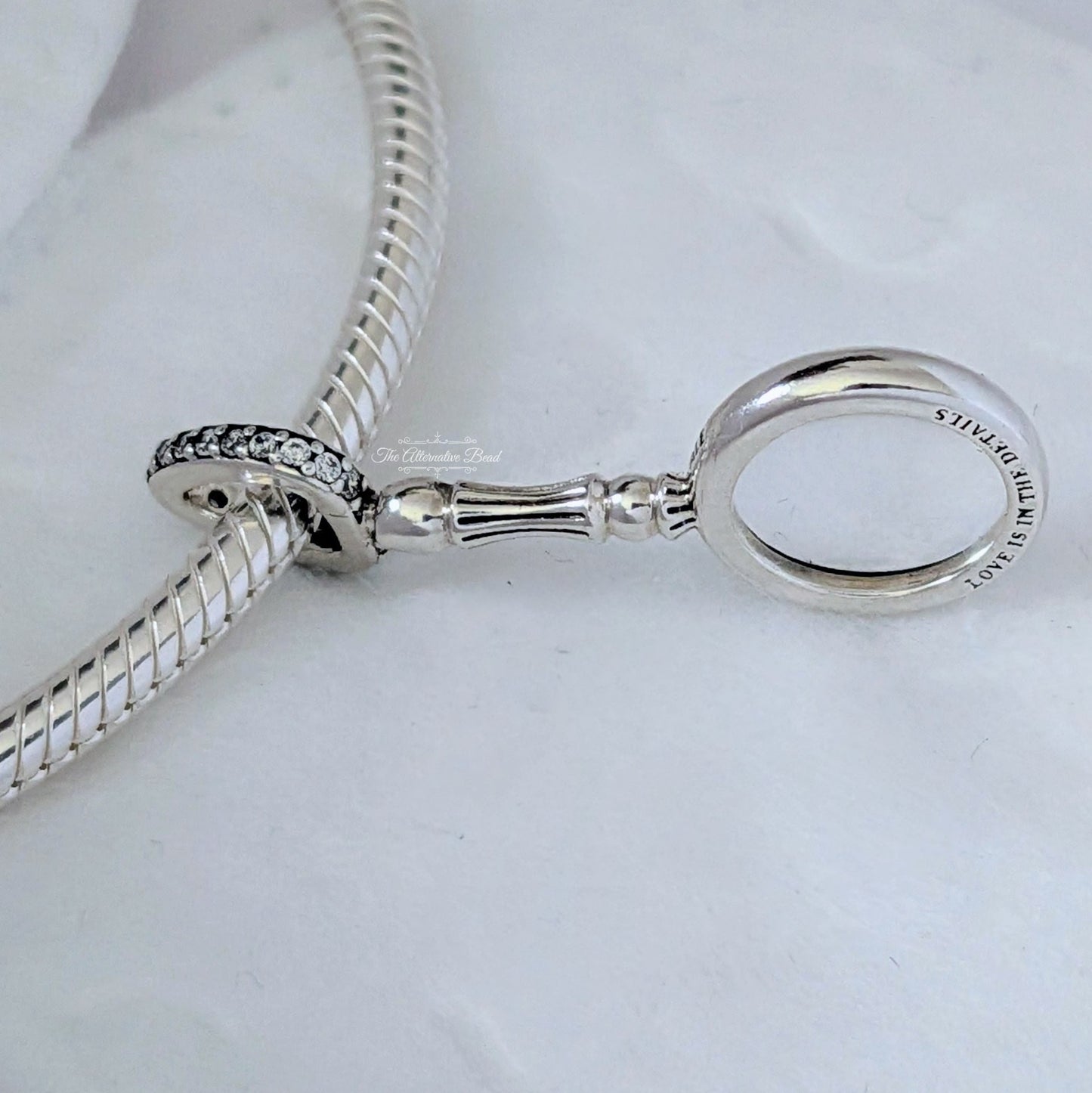Pandora Magnifying Glass Limited Edition Dangle Charm silver sterling-silver; glass Dangle by The Alternative Bead. Your Jewelry Retailer from Germany