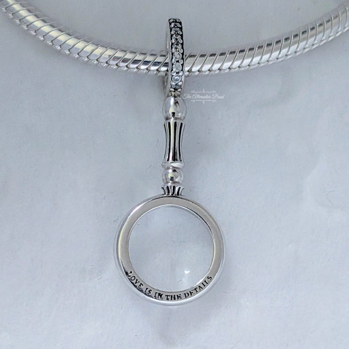 Pandora Magnifying Glass Limited Edition Dangle Charm silver sterling-silver; glass Dangle by The Alternative Bead. Your Jewelry Retailer from Germany