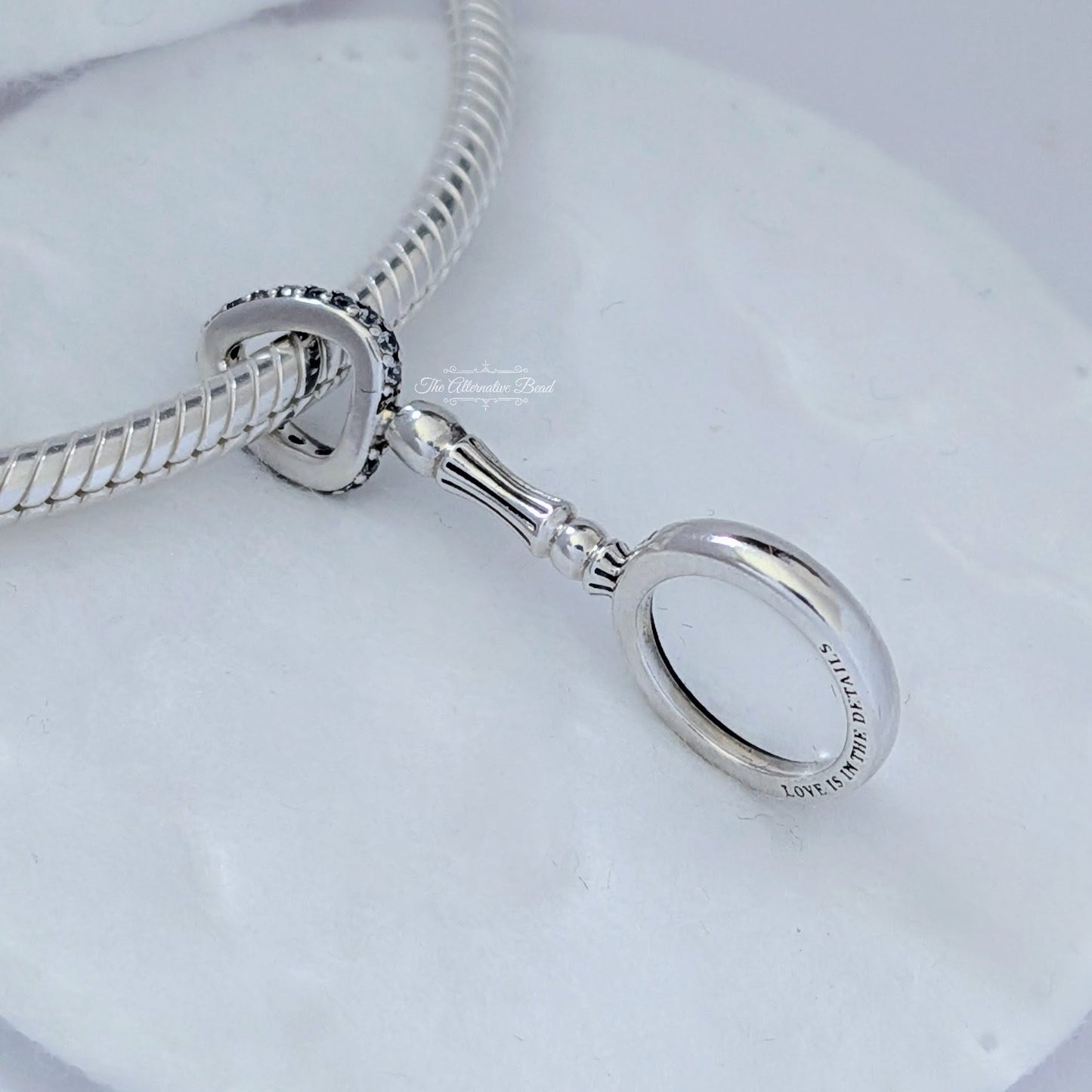 Pandora Magnifying Glass Limited Edition Dangle Charm silver sterling-silver; glass Dangle by The Alternative Bead. Your Jewelry Retailer from Germany