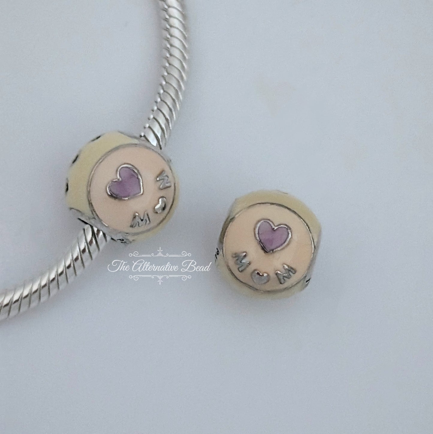 Pandora Love Mum Heart White Pink Purple white; pink sterling-silver Bead by The Alternative Bead. Your official Pandora Retailer from Germany