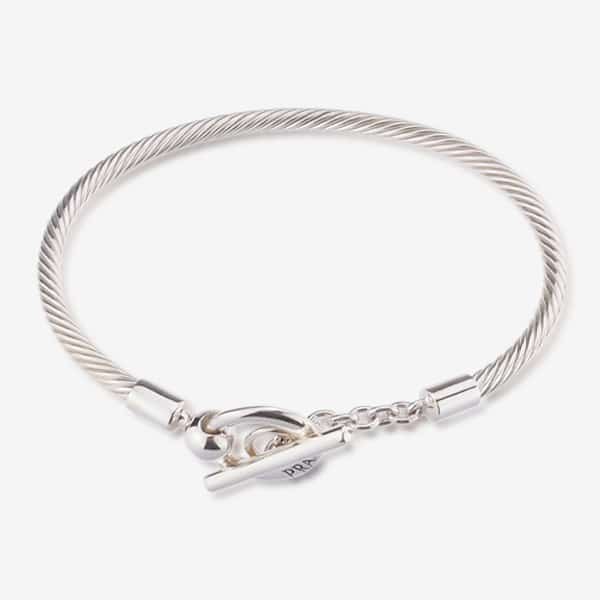 Praan PRAAN Closed Cable T-Bar Bracelet silver sterling-silver Bracelet by The Alternative Bead. Your official Praan Retailer from Germany