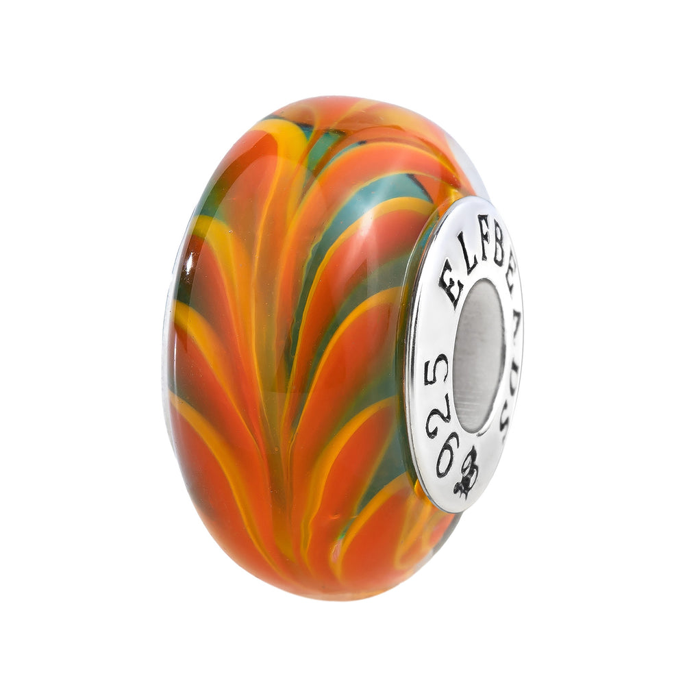 Elfbeads Phoenix Feather Sprout (G230910) glass Charm - The Alternative Bead official German Retailer. Buy 4 get 5 - free DHL Shipping for all orders above 150€