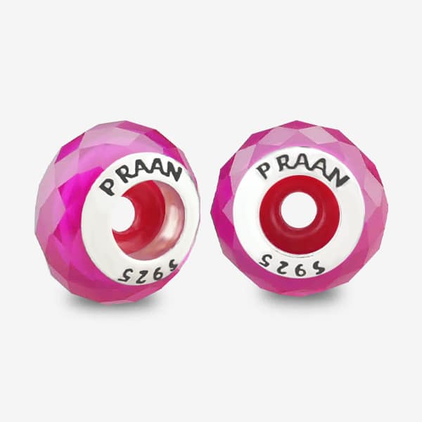 Praan Pink Ruby Synthetic Stopper Charms pink synthetic Stopper by The Alternative Bead. Your official Praan Retailer from Germany