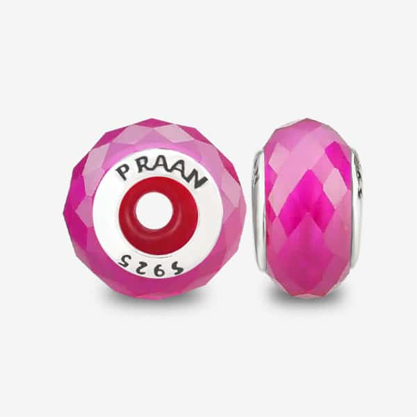 Praan Pink Ruby Synthetic Stopper Charms pink synthetic Stopper by The Alternative Bead. Your official Praan Retailer from Germany