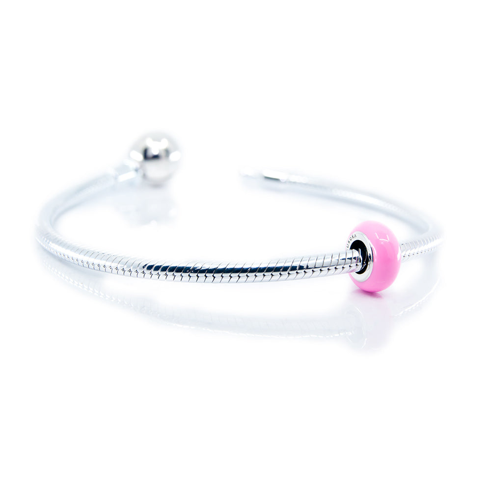 Aurora Charm Pink Universal Enamel Stopper pink sterling-silver; enamel Stopper by The Alternative Bead. Your official Aurora Charm Retailer from Germany