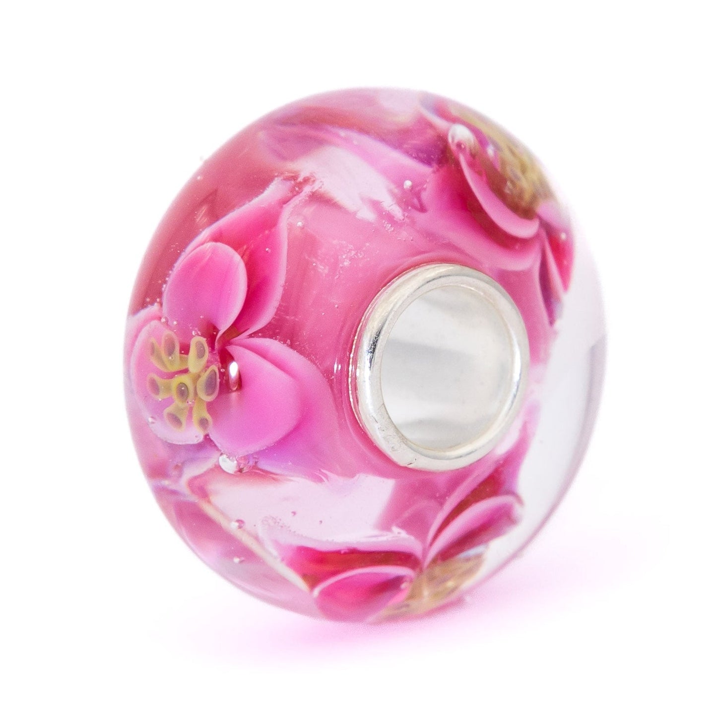 Elfbeads Pink Dream Violets glass Charm - The Alternative Bead official German Retailer. Buy 4 get 5 - free DHL Shipping for all orders above 150€