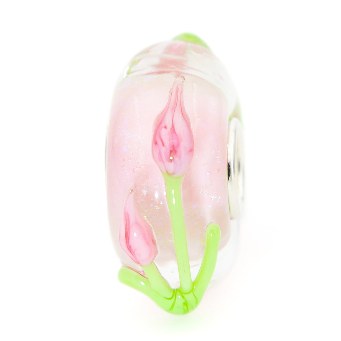 Elfbeads Pink Tulips Lovely Sparkle glass Bead by The Alternative Bead. Your official Elfbeads Retailer from Germany