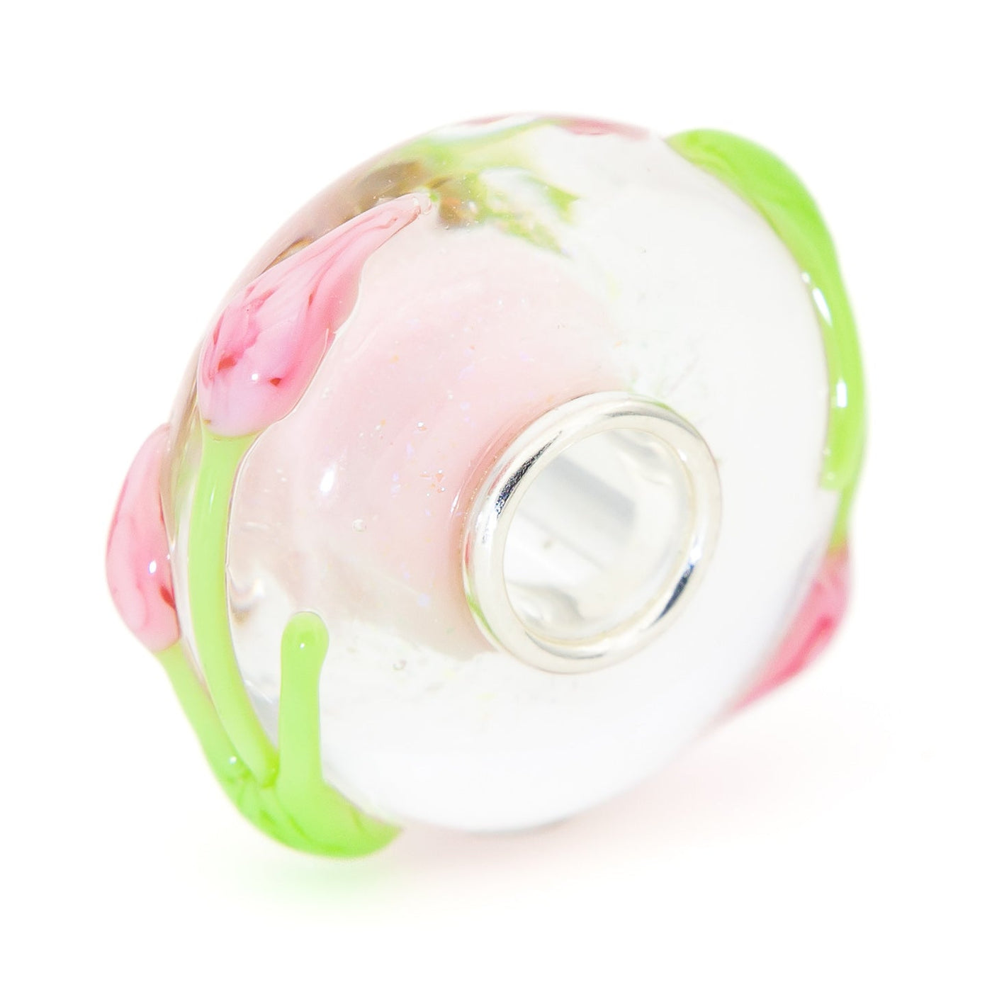 Elfbeads Pink Tulips Lovely Sparkle glass Bead by The Alternative Bead. Your official Elfbeads Retailer from Germany