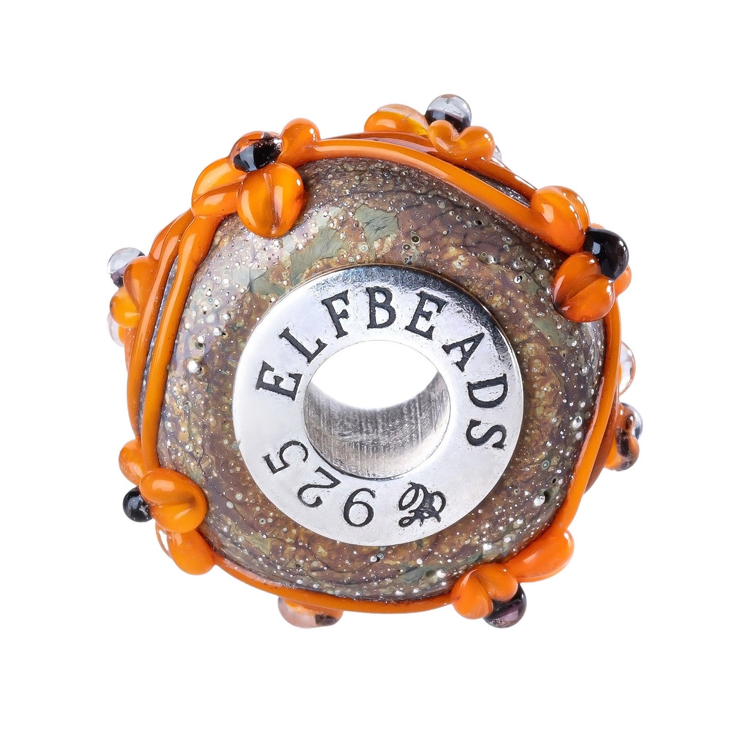 Elfbeads Pumpkin Allure Flowertwig glass Bead by The Alternative Bead. Your official Elfbeads Retailer from Germany